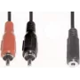 Cabo de áudio e+p B 132 1,5 m 2xRCA 3,5 mm preto
