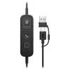 Headset monaural com fios USB Poly Mission 615 — peso 117,5 g