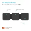 Carregador sem fios dobrável FIXED FIXFLE-SA-BK 3-em-1 para Samsung – carregador portátil compacto para telefone, auriculares, wearables