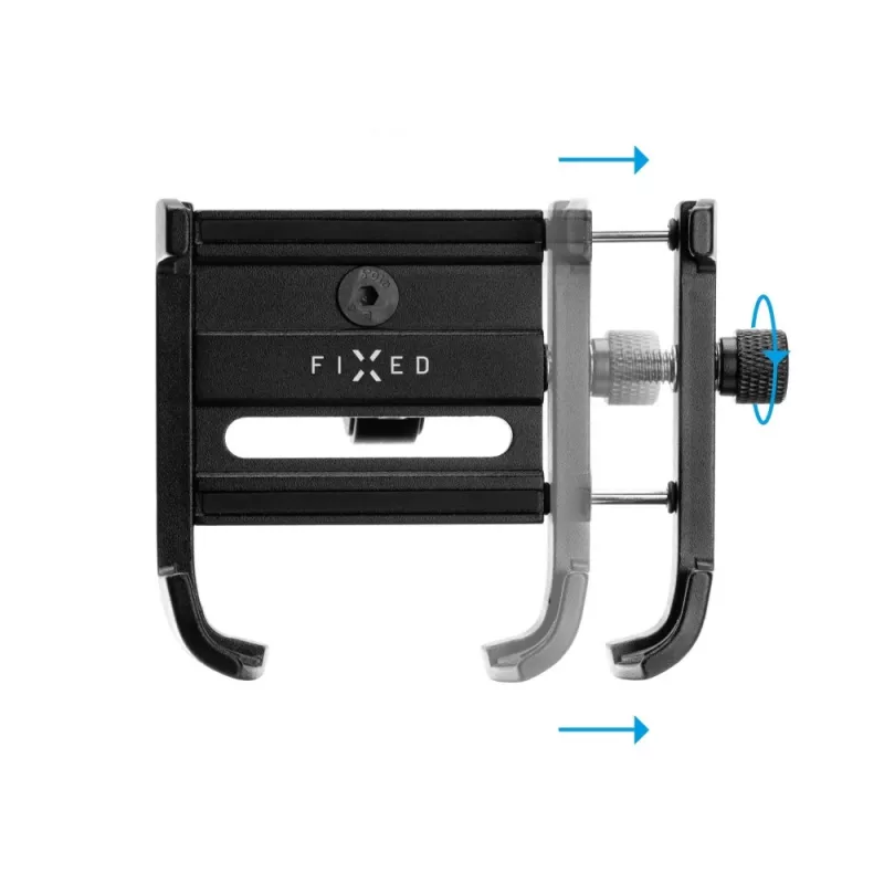 Suporte para tablet e smartphone FIXED Holder Fixed Bikee ALU 2 ajustável 360° preto, alumínio, suporte de fixação ajustável