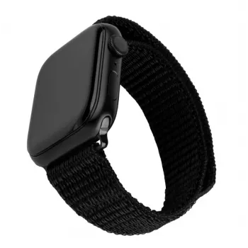 Bracelete de relógio em nylon FIXED Sporty Strap FIXNST2-436-BK para relógios 38/40/41mm, preto