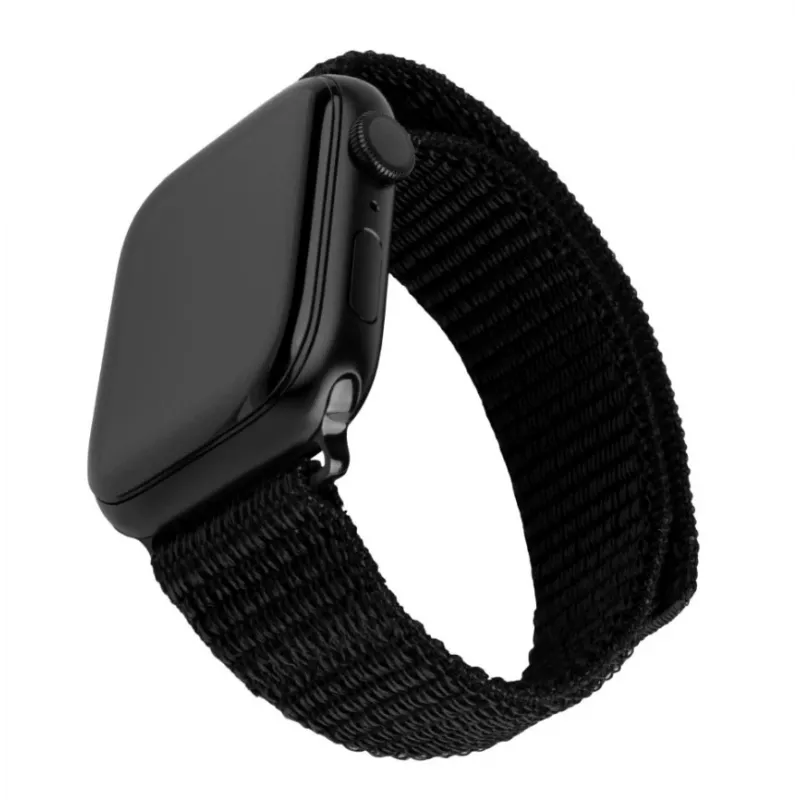 Bracelete de relógio em nylon FIXED Sporty Strap FIXNST2-436-BK para relógios 38/40/41mm, preto