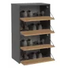 Organizador de sapatos fechado Top e Shop MODO X2 ANT/ART — antracite e carvalho, 600×880×360 mm, aglomerado