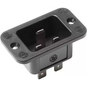 Ficha de rede elétrica C20 Bachmann 917.173, 250 V, 16 A, termoplástico, preto