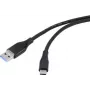 Cabo USB USB 3.2 Gen1 3.0 3.1 ficha USB-C 50 cm preto (RF-4995170)