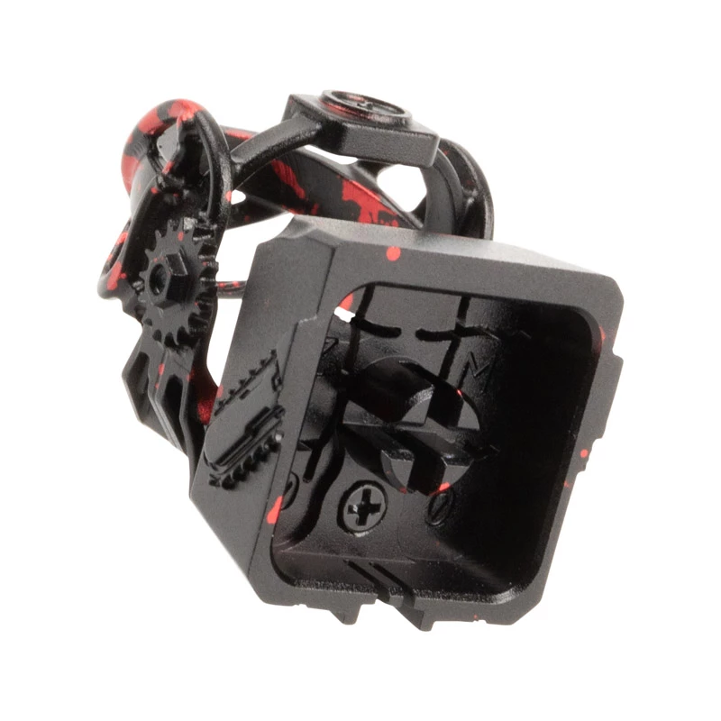 Keycap de alumínio ZOMOPLUS ferramenta de tortura manchada - preto/vermelho