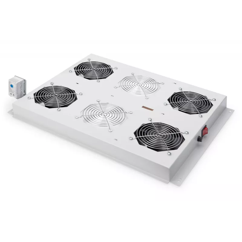 Digitus DN-19 FAN-4-SRV unidade de ventilação de teto para bastidores, 4 ventoinhas, cinzenta