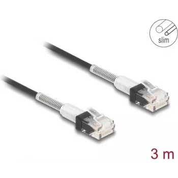 Cabo de rede DeLOCK RJ45 Cat.6A 3 m preto