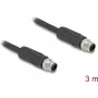 Cabo sensor/atuador DeLOCK 3 m RST M12 preto 80516