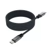 Cabo magnético trançado USB-C para USB-C FIXED FIXDBM-CC12-GR, USB 2.0, 1,2 m, cinzento