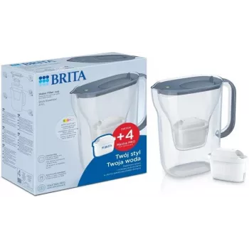 Jarra com filtro de água BRITA Style Essential grafite com 4 filtros MAXTRA Pro, depósito de 2,4 l, 1,4 l filtrados