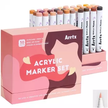 Marcadores acrílicos Arrtx ARRTX 30C – 30 cores incluindo tons de pele