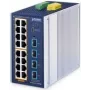 Switch Ethernet gerido PLANET Industrial L2+ 16 portas 10/100/1000T PoE 4 portas 10G SFP+