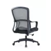 Cadeira de escritório ergonómica Up Up Darwin preto, tecido preto + rede cinzenta
