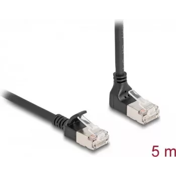 Cabo de rede DeLOCK RJ45 Cat.6A 5 m preto 90° angular