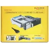 DeLOCK 5,25 Mobile Rack para 1 x 2,5 + 1 x 3,5 SATA HDD + 2 x portas USB3.0 - rack de armazenamento móvel - 6,4 cm, 8,9 cm (2.5, 8,90cm (3.5)) (47209)