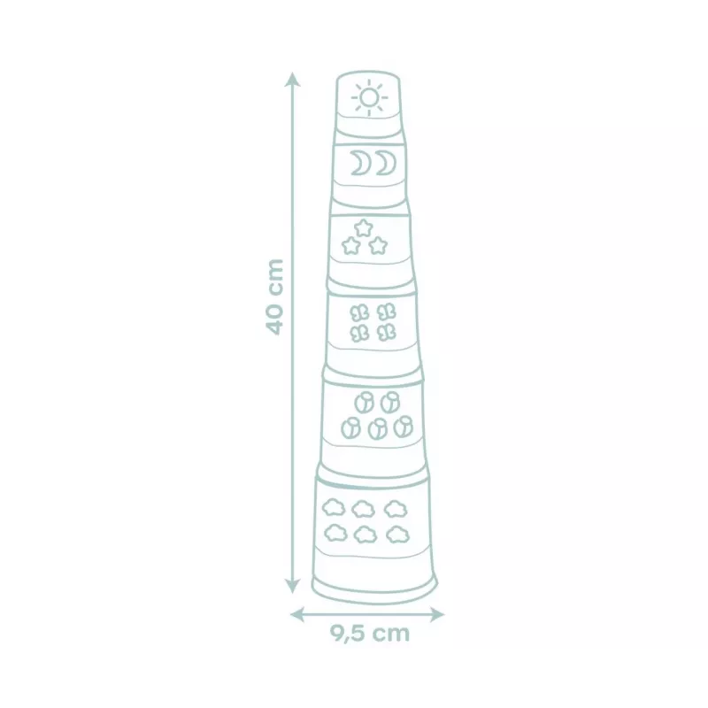 Little Smoby Magic Tower pirâmide de água empilhável