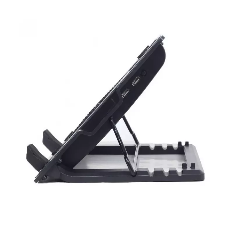 Base de refrigeração para portátil Gembird NBS-1F17T-01, para ecrãs até 17 polegadas, 1 ventoinha de 15 cm, USB 2.0, 370×265×33 mm, 350 mA, preto