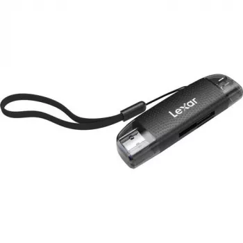 Lexar LRW310X-BNBNG leitor de cartões microSD/SD dual USB-A/USB-C, USB 3.2