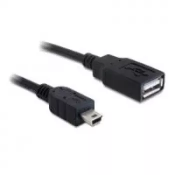 Cabo USB DeLOCK 82905 USB 2.0 0,5 m USB A Mini-USB B preto