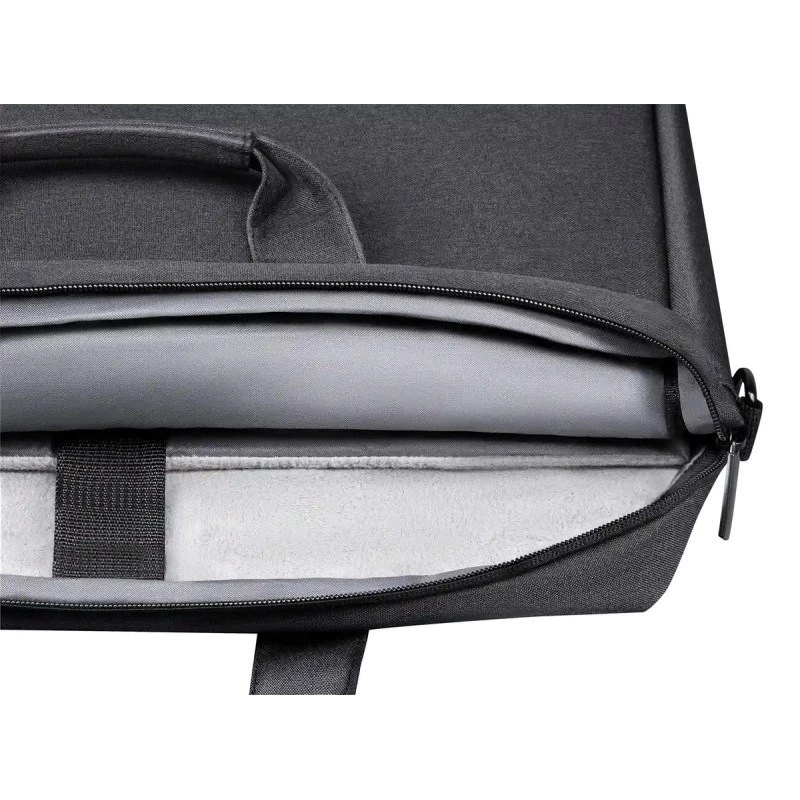Mala para portátil DEFENDER FIRM 26123 para portáteis de 15,6 polegadas, poliuretano, preto, toploader, alça removível