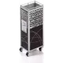Porta-canetas TROIKA MINI TROLLEY metal preto branco