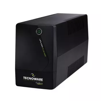 Unidade de alimentação ininterrupta TECNOWARE Era Plus 1600 — UPS Line-Interactive 1,6 kVA / 1120 W, 2 saídas AC, USB Type-B, preto