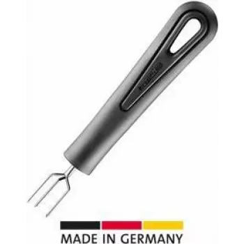 Garfo descascador de batatas Westmark Gentle preto modelo 28142270, dentes de aço inoxidável, cabo de plástico