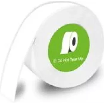 Rolo de etiquetas Olympia 6310, etiquetas de papel brancas contínuas 14 mm × 7,5 m