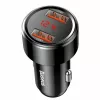 Baseus Magic CCMLC20A-01 carregador de carro, 2x USB-A QC 3.0, 45 W, 6 A, ecrã de tensão, preto