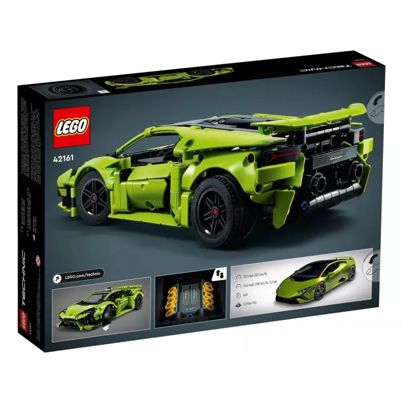 LEGO Technic Conjunto de construção Lamborghini Huracán Tecnica à escala 1:10, 806 peças, idade 9+