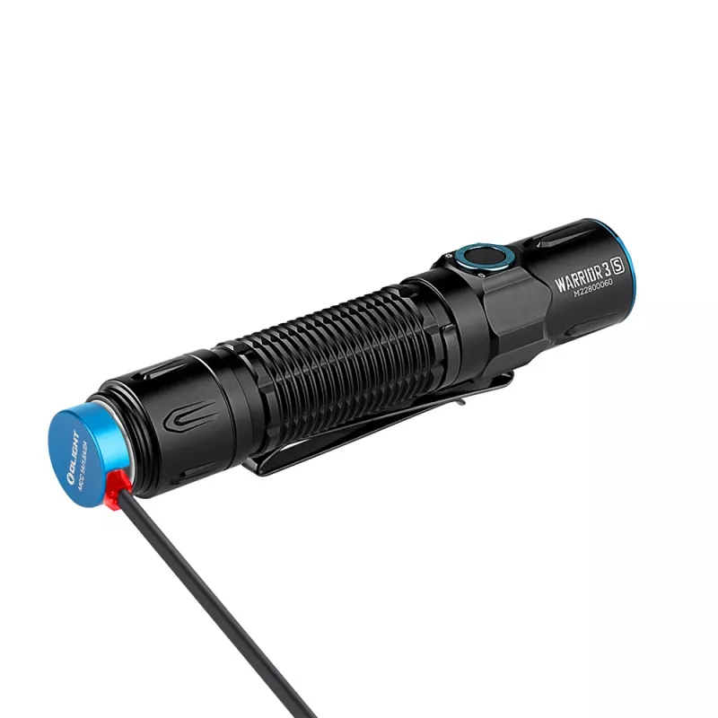 Lanterna tática de mão olight Warrior 3S — LED 2300 lm, alcance 300 m, IPX8, 21700 Li-Ion 5000 mAh