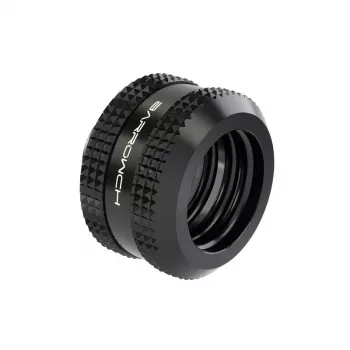 Conector Barrow para tubo rígido 12 mm G1/4 polegadas – conexão de compressão para tubo rígido de 12 mm, preto