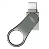 Silicon Power Mobile C80 pen USB de 128 GB, USB Type-A / USB Type-C, USB 3.0 (3.1 Gen 1), titânio