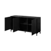 Cómoda MARMO 3D 150x45x80.5 cm preto mate/mármore preto