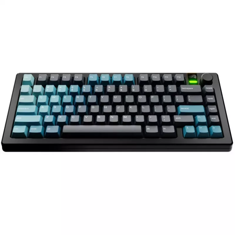 Keycaps GLORIOUS GPBT Gradient Celestial Ice – layout ANSI, conjunto de keycaps PBT com sublimação de cores