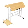 Mesa móvel para portátil Maclean, branca, 80x60cm, 50kg máx., altura ajustável 67-115cm, MC-124 W