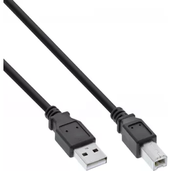 Cabo USB 2.0 A para B InLine B-34502X, 1,8 m, preto