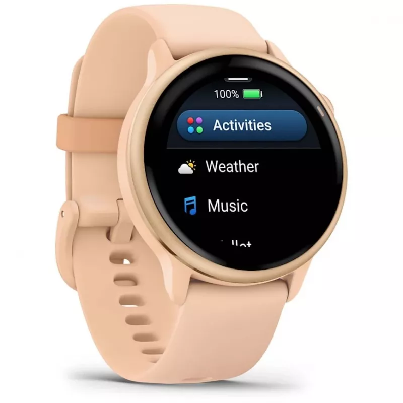 Garmin vívoactive 6 3,05 cm (1,2) AMOLED 42 mm Digital 390 x 390 píxeis Ecrã tátil rosa Wi-Fi GPS (satélite)