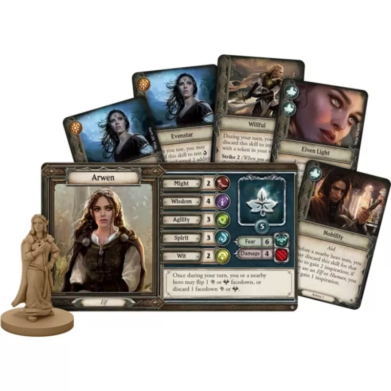Asmodee O Senhor dos Anéis: Viagem pela Terra Média - Caminhos Sombrios, jogo de tabuleiro