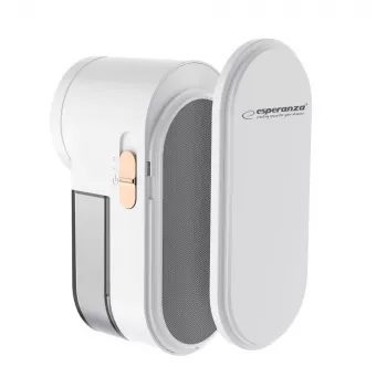 Máquina de tirar borbotos ESPERANZA ECS010, removedor de borbotos elétrico compacto, 6 lâminas, aço inoxidável, cabeça Ø5,3 cm, recarregável 485 mAh, 60 min de autonomia, branco