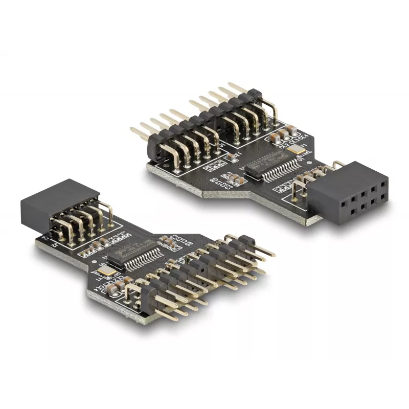 Adaptador de cabo DeLOCK 60045 9 pinos USB 2.0 2 x pin header de 9 pinos preto