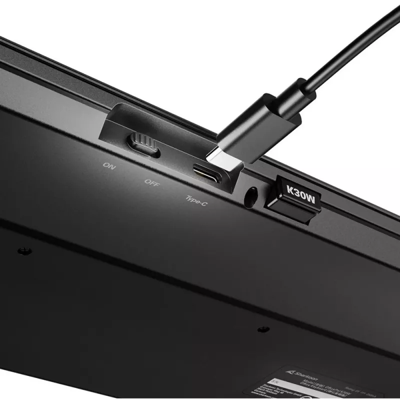 Sharkoon OfficePal K30W preto layout DE Rubberdome