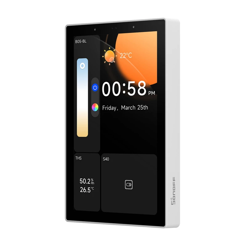 Painel de controlo inteligente Sonoff NSPanel Pro – Wi-Fi, Bluetooth, Zigbee, interface smart home de parede