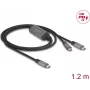 Cabo USB DeLOCK 81271 1,2 m USB-C 2 × USB-C preto cinzento