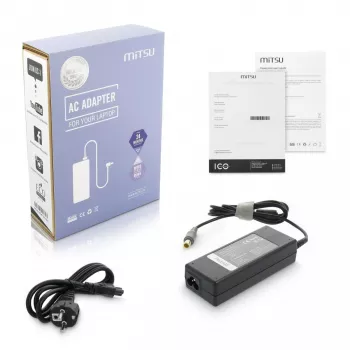 Carregador para portátil MITSU 20V 4,5A (ficha oca 8,0x5,5 mm) para Lenovo