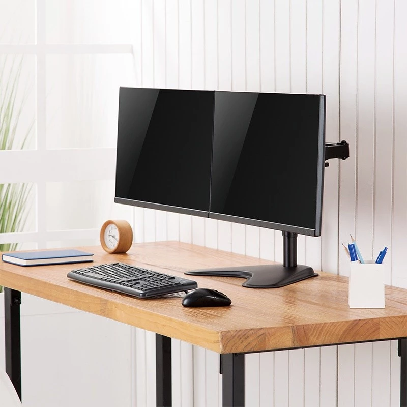 Suporte para monitor LOGILINK BP0099 para 2 ecrãs, até 81,3 cm (32 polegadas), VESA 75x75–100x100, máx. 8 kg, preto