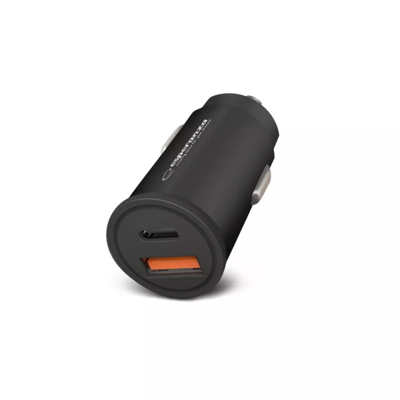 Carregador USB para automóvel ESPERANZA EZC111K, 20W (USB-C PD 20W + USB-A QC3.0), entrada 12–24V, preto