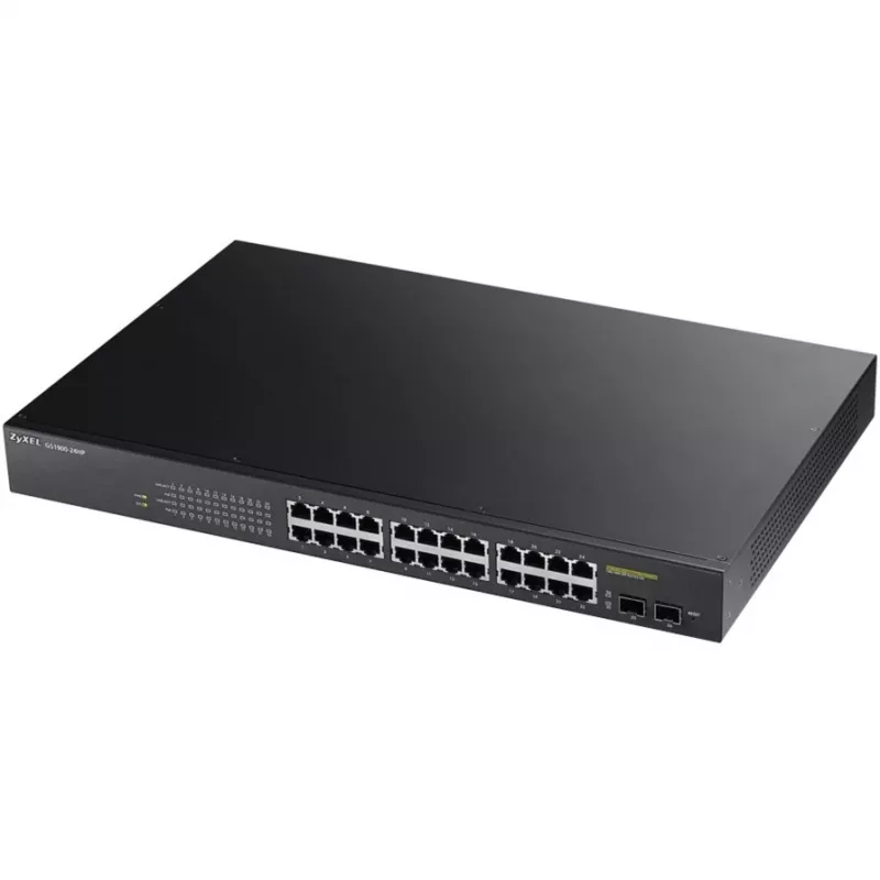 Zyxel GS1900-24HP gerido Gigabit Ethernet (10/100/1000) 1U preto