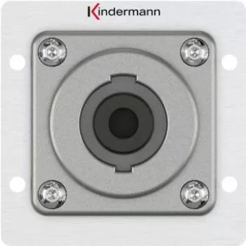 Conector fêmea Speakon Kindermann 7444000413 — 1 via alumínio, 50×50 mm, 40 mm de profundidade